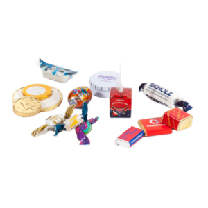 Sweets with corporate logo