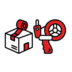 pakketeip trükiga hot melt with logo