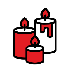 Candles with logo