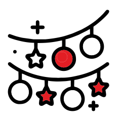 Christmas decorations with logo