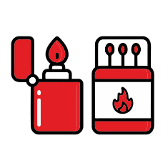 Lighters and matches with logos