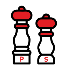 Salt and pepper mills with logo