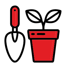 Seed paper plants and garden supplies with logo