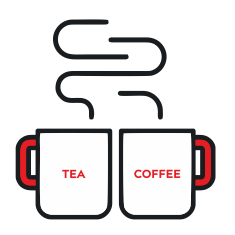 Tea and coffee sets with logo