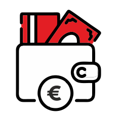 Wallets and cardholders with logo